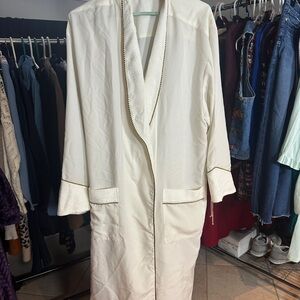Victoria's Secret White Robe with Gold Trim